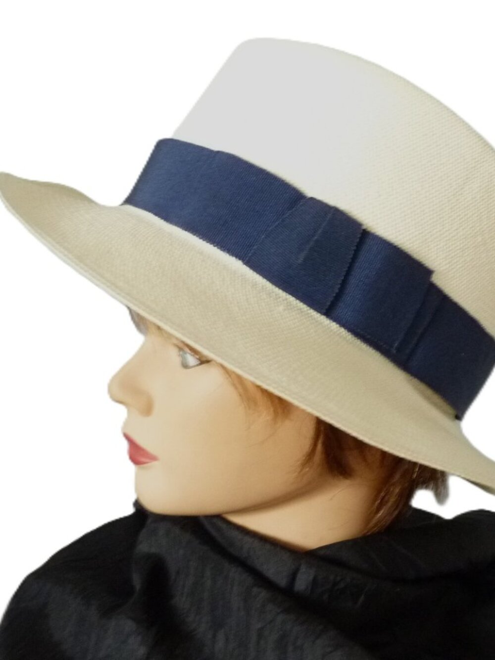 Authentic Panama made in France natural straw fedora hat 59